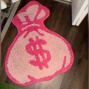 Pink Money Bag Shaped Rug - Hot Pink & Light Pink